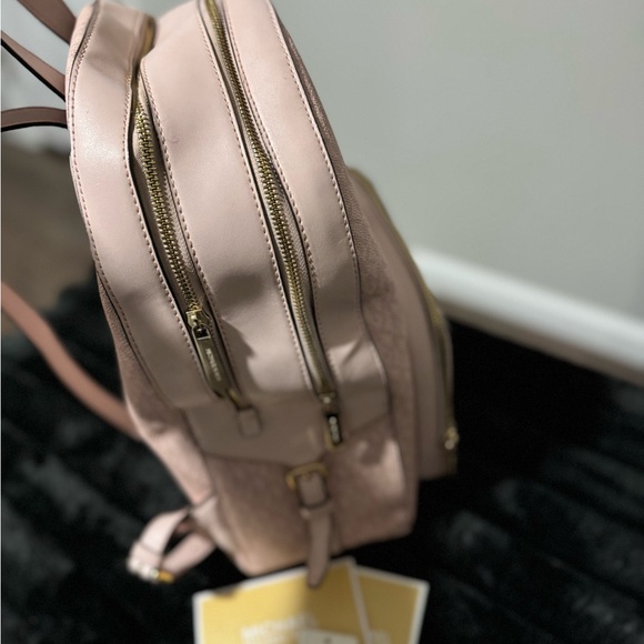 Authentic Michael Kors large Jaycee Backpack in the Powder Blush/Monogram color - Picture 3 of 8